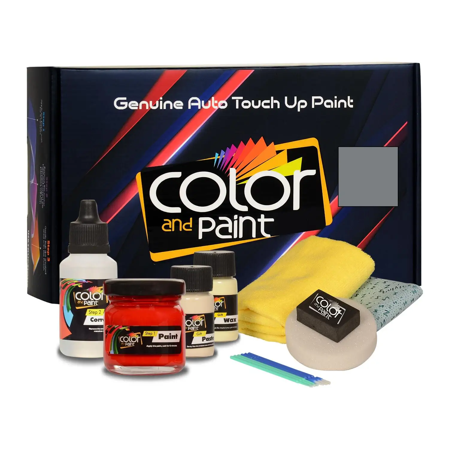 

Color and Paint compatible with Ford America Automotive Touch Up Paint - MEDIUM PLATINUM MET-FX-Plus Care