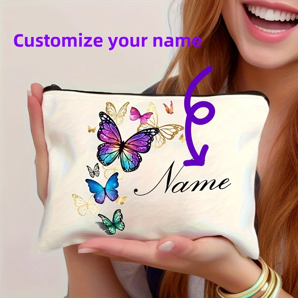 Customize your name. Makeup bag. Storage bag. Wallet. Signature pen bag. Personalized coin bag. Ladies beauty box.
