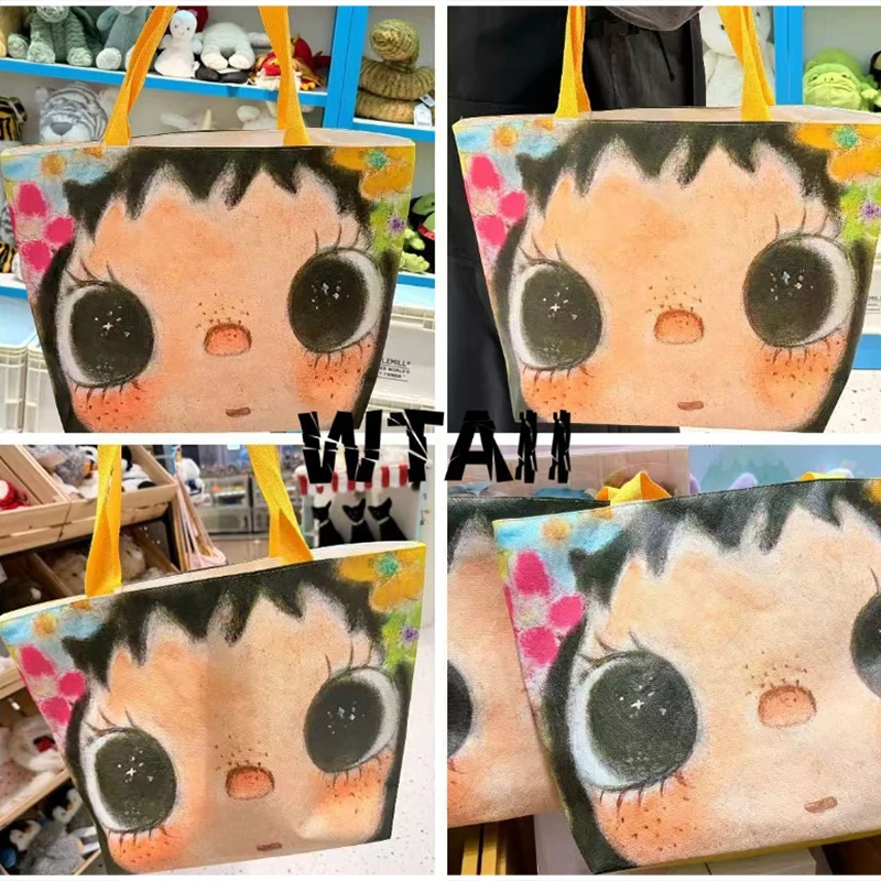 Star Eyes Cartoon Girl Print Umhängetasche, Damen-Einkaufstasche aus PVC mit großem Fassungsvermögen, leichte Einkaufstasche, Einkaufstasche für den Arbeitsweg – Detail 16