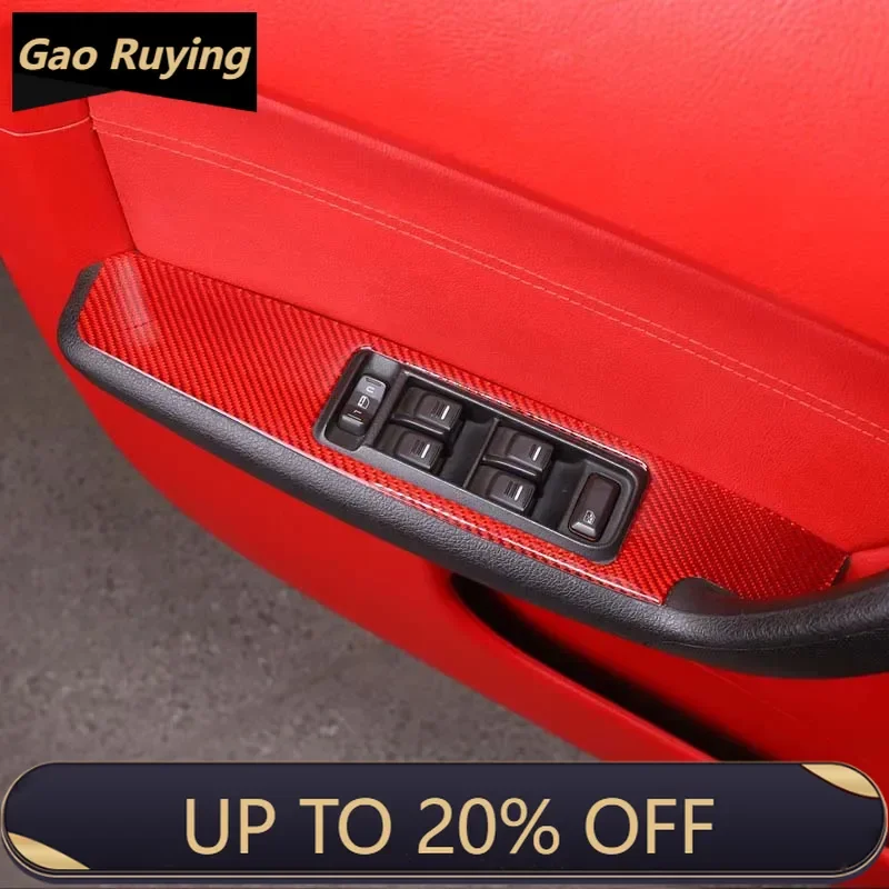 

Gao Ruying For Hummer H3 2005-2009 Soft Carbon Fiber Car Glass Lift Frame Cover Trim Sticker Interior Car Accessories