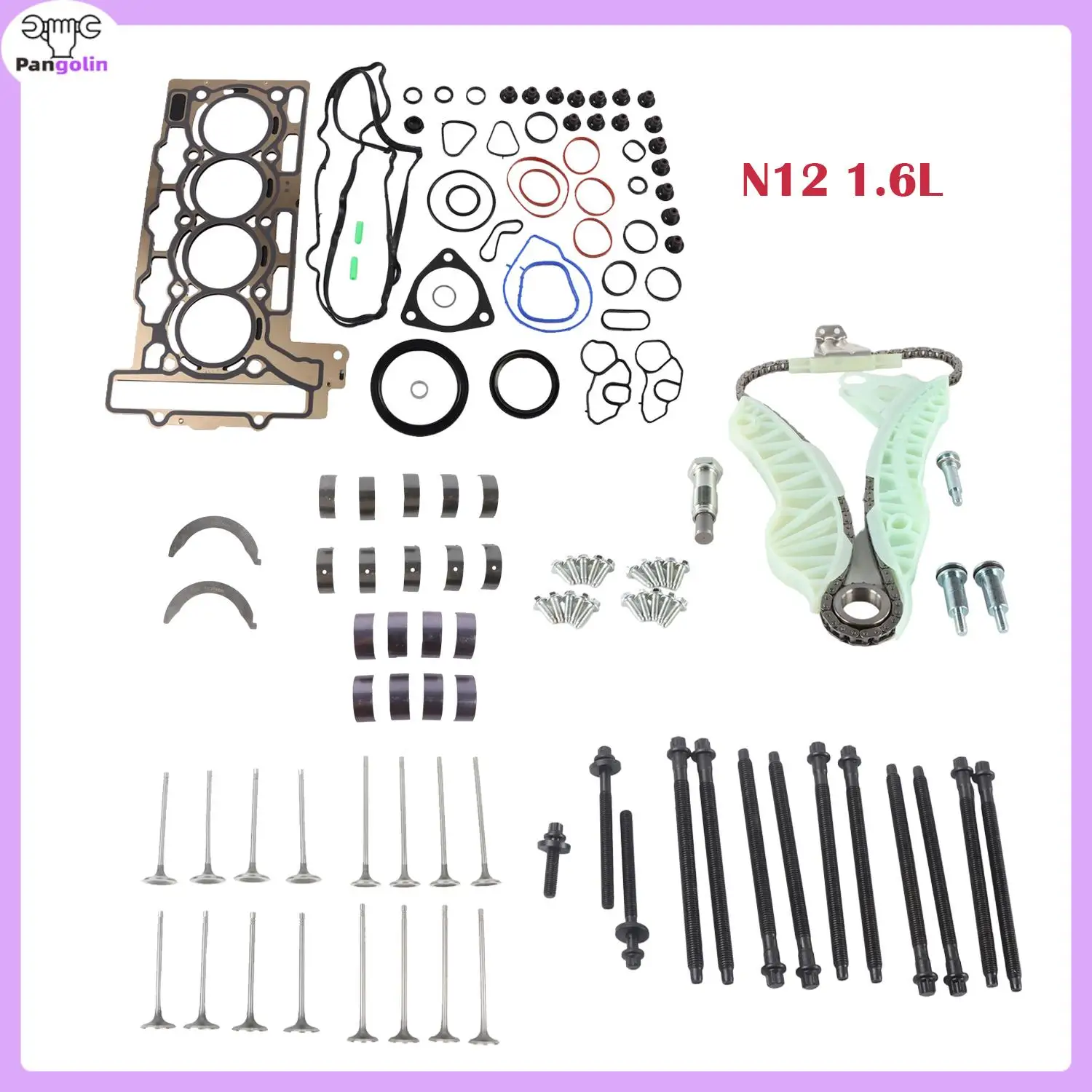 1set CR 11:1 Engine Overhaul Rebuild Kit Gasket Seals For Mini Cooper Clubman R55 R56 R57 R60 R61 1.6L N12 N16 N12B16A N16B16A