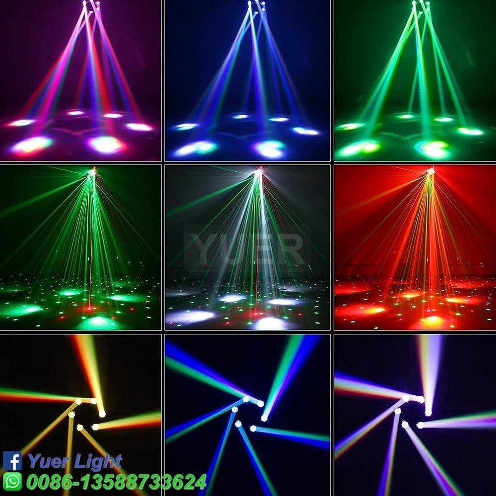 Imagem -06 - Led Moving Beam Cabeças rg Laser Luz Estroboscópica Rgbw Feixe Dmx Infinito Rotação Disco Party Bar 10x10w Pcs por Lote