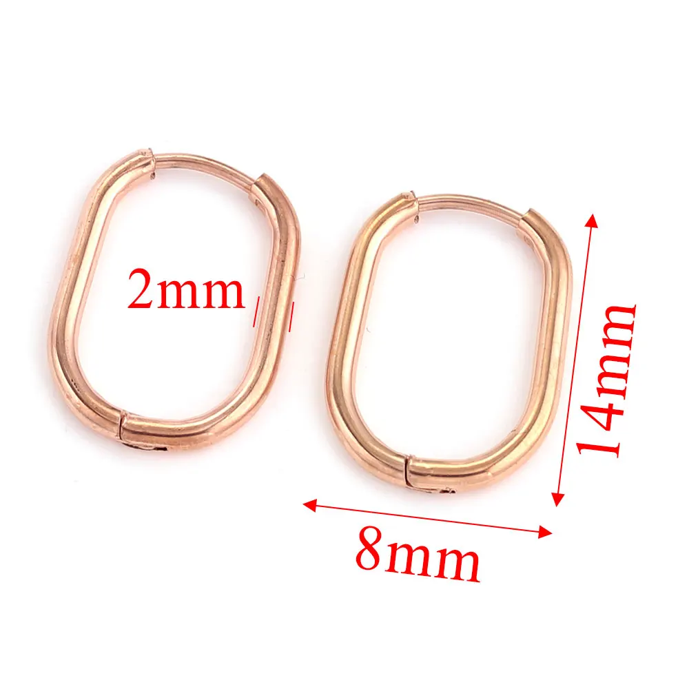 6 stücke Edelstahl Creolen für Frauen Ohrringe Piercing Schmuck Ohrring Hoop Verhindern Allergie Ohrringe Schmuck Großhandel