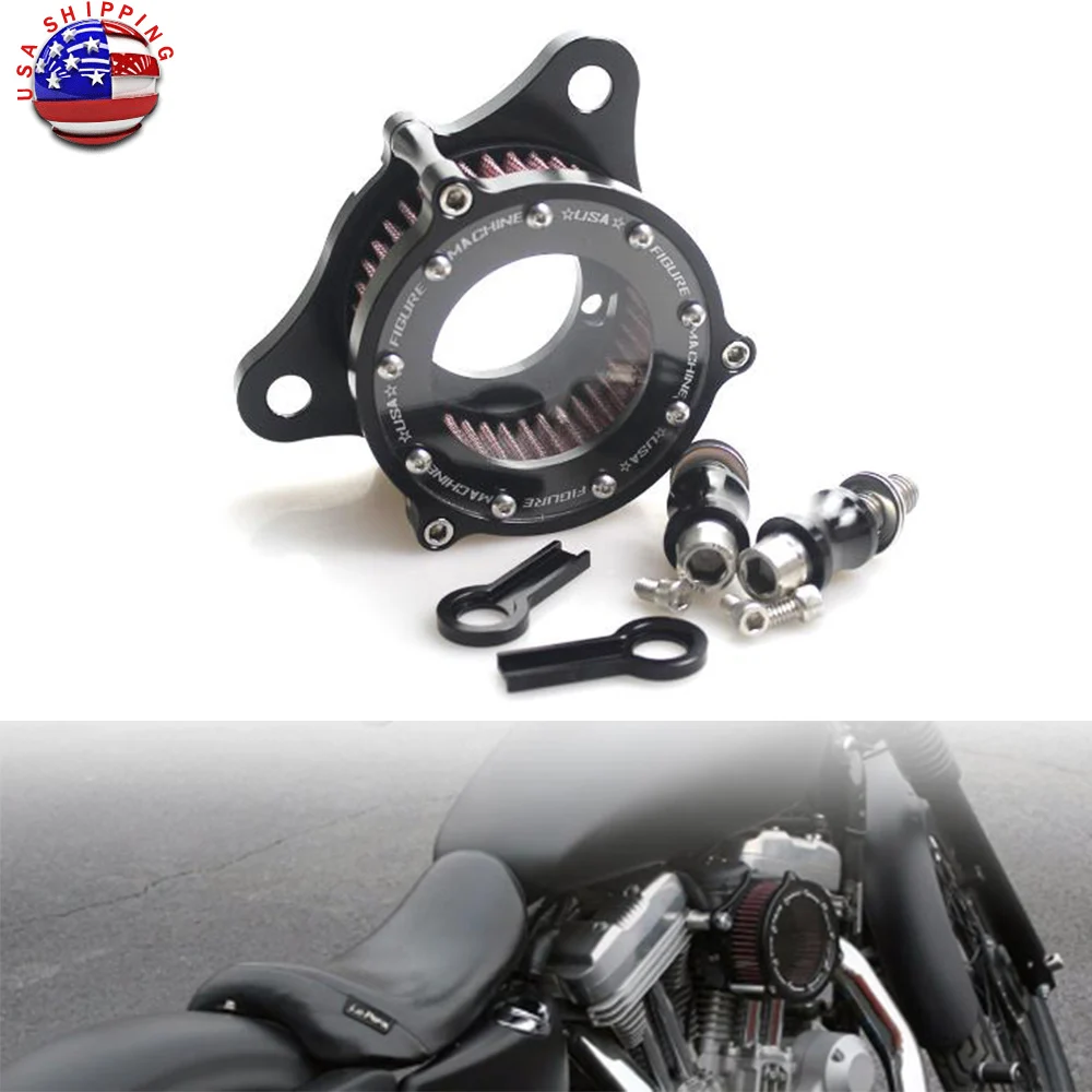 

Совершенно новый фильтр диаметром 4 дюйма, простая установка, впускной фильтр для очистителя воздуха с комплектующими, подходит для Harley Sportster 2004-2015 гг.