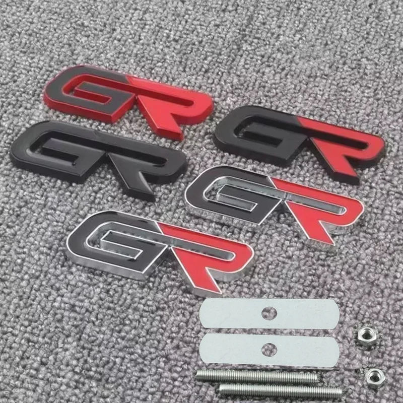 Car Sticker GR Sport Logo for CHR Yaris Hiace Levin Hilux Corolla Supra Camry Auris Prado Prius Grille Trunk Emblem For Toyota