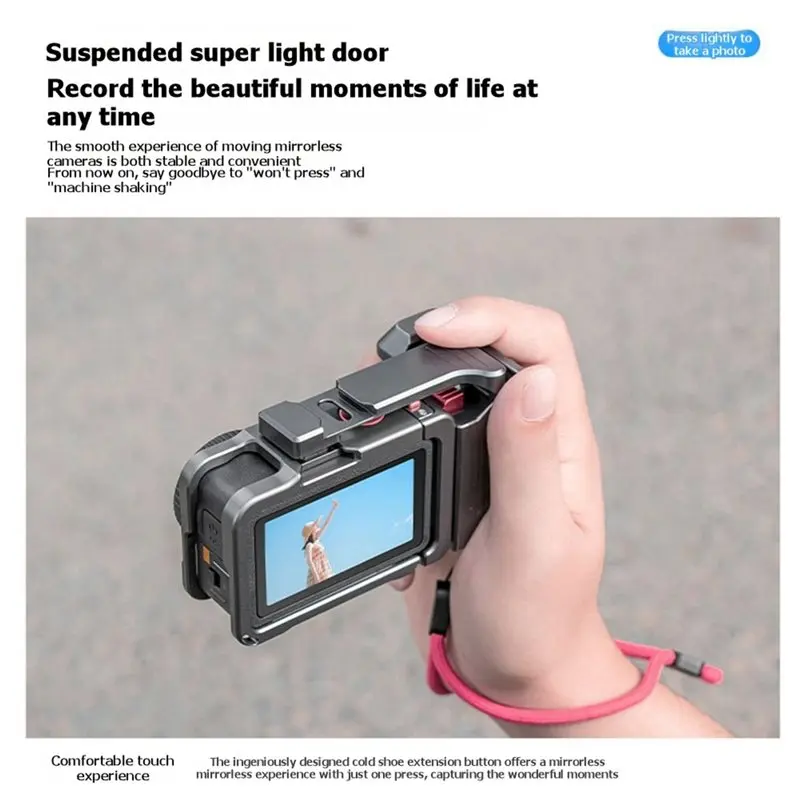 JABS- Cage Frame For DJI Osmo Action 6 Sport Action Camera Mounting Cage With Magnetic Handle Protective Frame