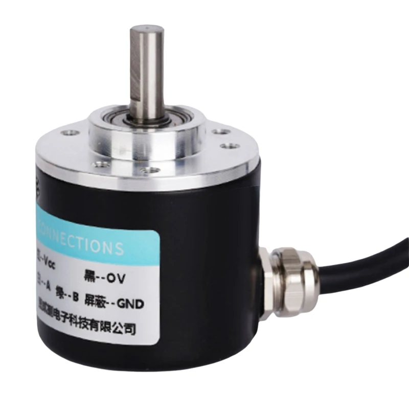 Codificador incremental rotativo 38S6G5-B-G24N AB Conexão bifásica 50P/R 5-24V Eixo sólido DC Coletor aberto Saída NPN