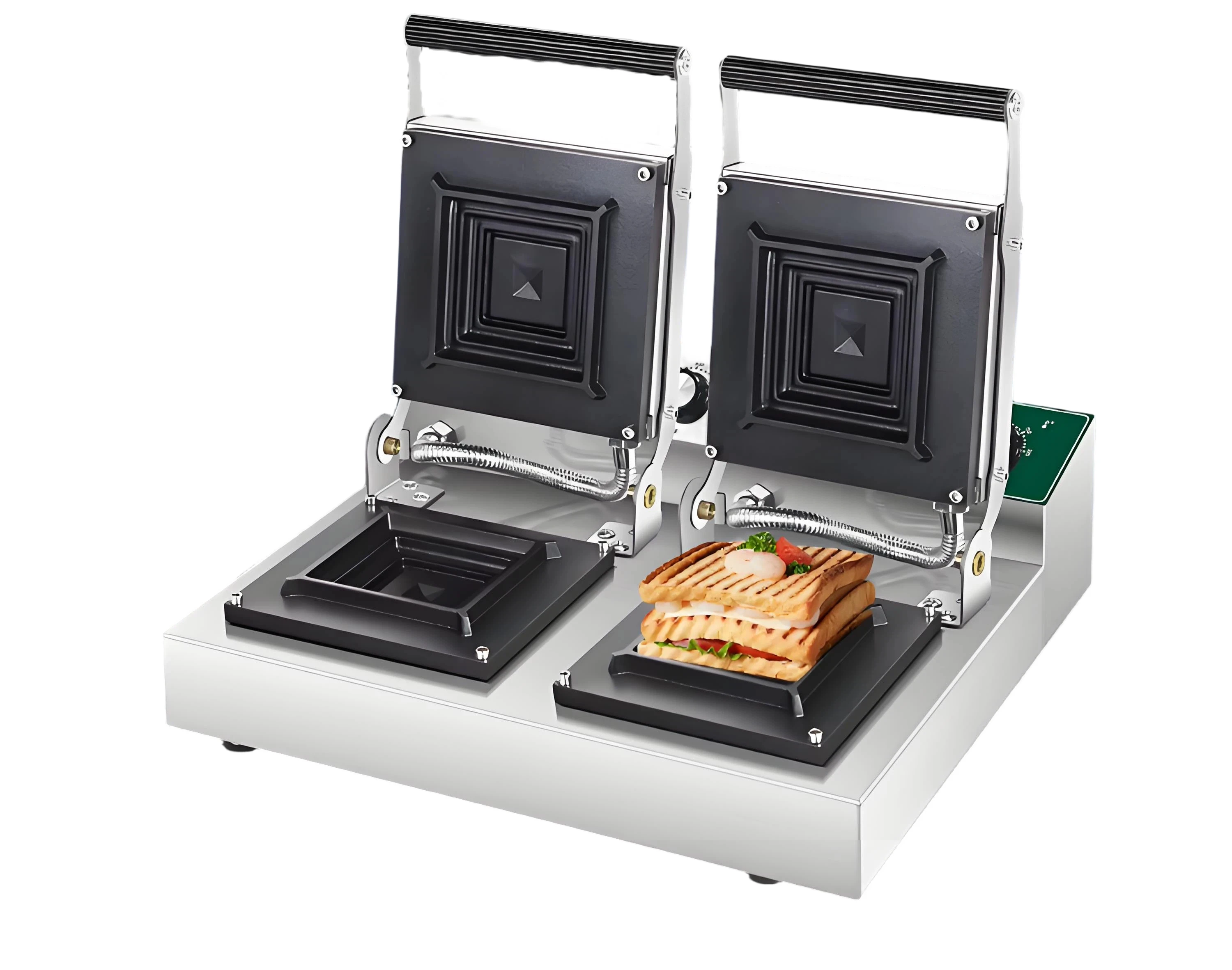 Stainless Steel Electrical Non-Stick Double Grill Sandwich Maker Breakfast Toaster Waffle Panini Machine Waffle  Use