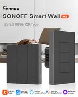 SONOFF M5 SwitchMan WiFi Smart Switch Smart Home 80/86/120 Type 1/2/3 Gang EU/US Wall Switch Via Ewelink Alexa Google Home Alice