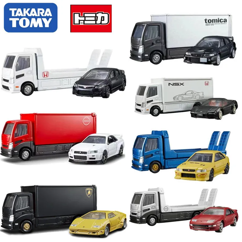 Takara Tomy Tomica Lamborghini Honda NSX Nissan Demon GT-R Transporter Miniature Die-cast Alloy Car Model Children's Toy Gift