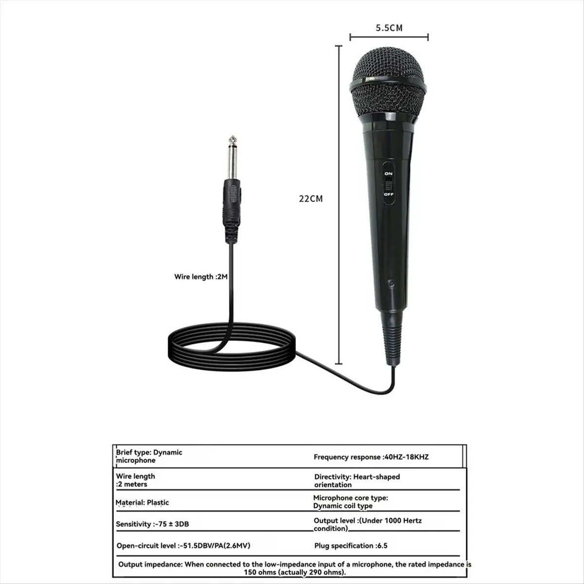 A10R 2 Pack Wired Microphone for Singing Dynamic Cardioid Mics with 1/4inch to 3.5mm Adapter for PA Systems, Public Speaking