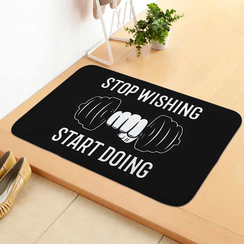 

Gym Outdoor Entrance Doormat Non Slip Carpet for Bedroom Sleeping Room Kitchen Rugs Home Decorations Bathmat Hallway Foot Mat