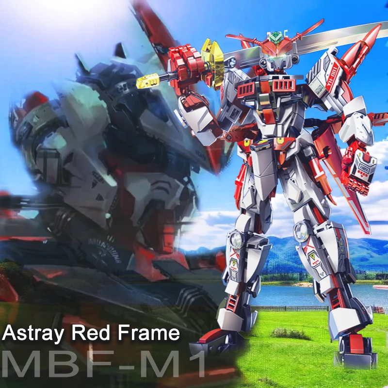

MOC аниме семян пистолета мобильный костюм Astray высокотехнологичная красная рамка MBF-M1 модель строительный блок механические фигурки робот игрушка в подарок 701 шт.