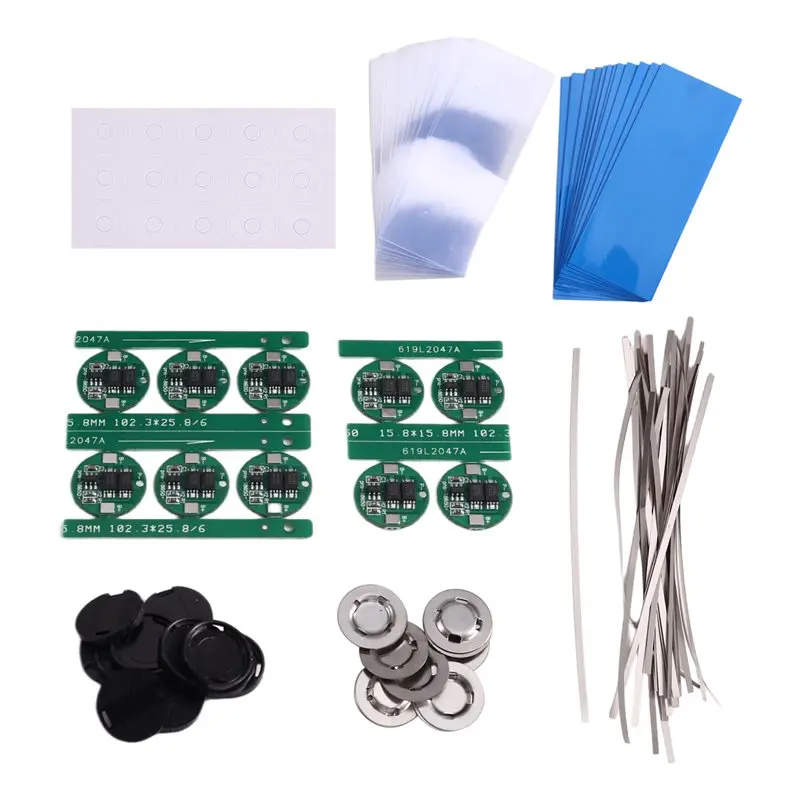 Hot-10Set 18650 Li- Universal Dual MOS Protection Board 18650 Cylindrical Li- Cell BMS Battery Protection Board