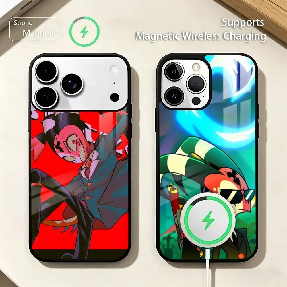 

H-Helluva Boss B-Blitzo IMP Phone Case For iPhone17,16,15,14,13,12,11 Plus,Pro Allows magnetic wireless charging