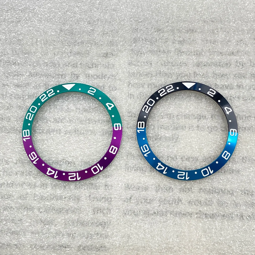 

Цветной алюминиевый безель GMT для часов, 38 мм, сменный внешний ободок корпуса