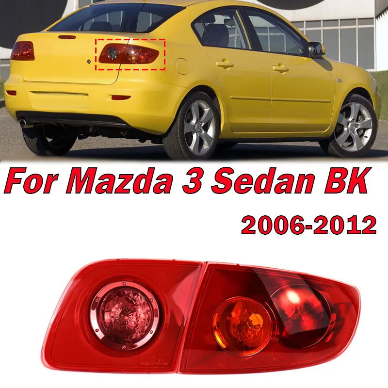

Задний тормозной сигнал для Mazda 3 Sedan BK 2006-2012, задний фонарь, сигнал поворота, автомобильный красный задний фонарь, корпус без лампы, автомобильные аксессуары