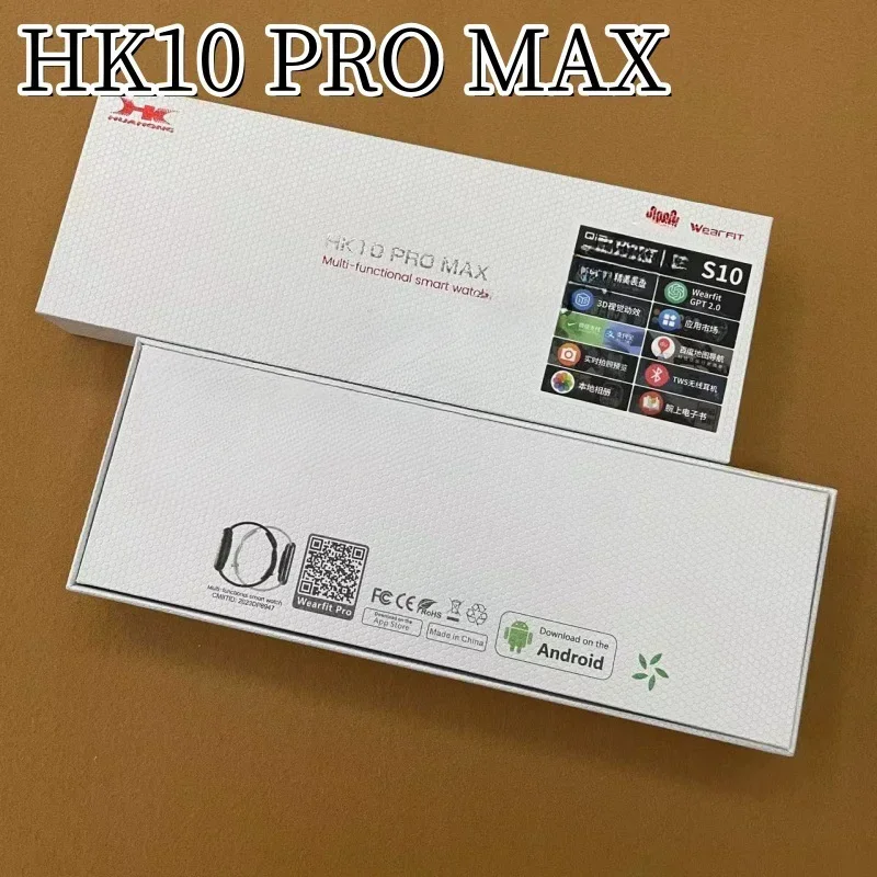 

2024 HK10 Pro Max AMOLED Смарт-часы 1 ГБ ПЗУ NFC Bluetooth Мужчины 46 мм Местная музыка Запись Смарт-часы Серий 10 Альбом Синхронизация Женщины