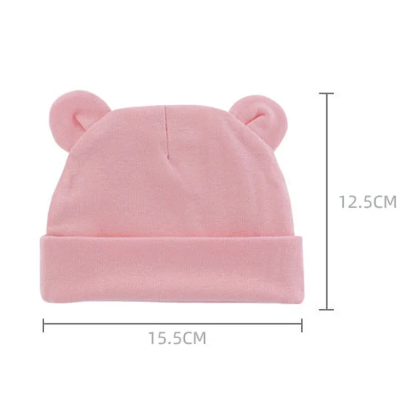 Chapeau en coton en forme d\'oreille pour bébé, bonnet pour nouveau-né, chapeaux confortables, accessoires de photographie, articles de bonnet pour