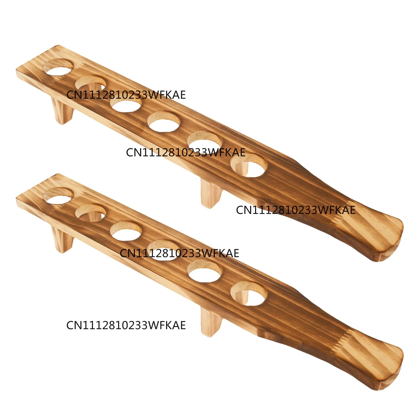 2Pcs Shot Glass Tray Wooden Shot Glass Holder with 6 Holes Wine Glasses Holder Shots Wine Cup Trays for 1.4inch Diameter Glasses
