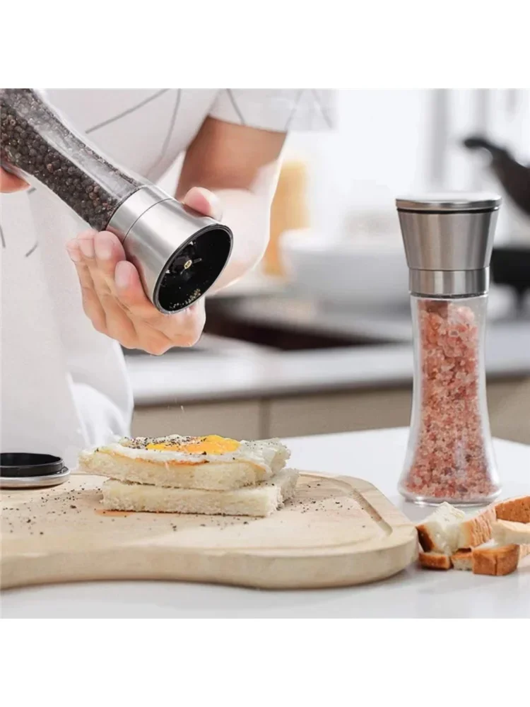 

180/200 мл мельница для перца из нержавеющей стали, стеклянная бутылка для специй, мельница для соли и перца, ручная мельница для специй, бытовые кухонные гаджеты
