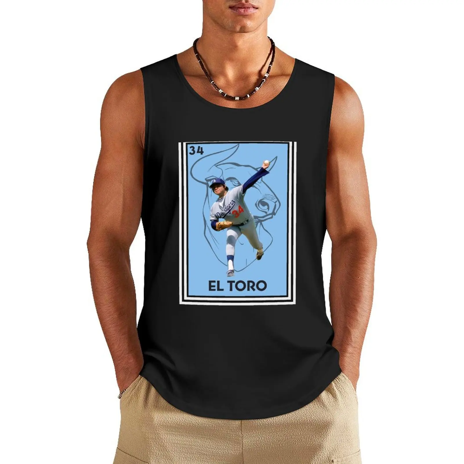

Fernando Valenzuela El Toro Tank Top Men's clothing sports clothes for men