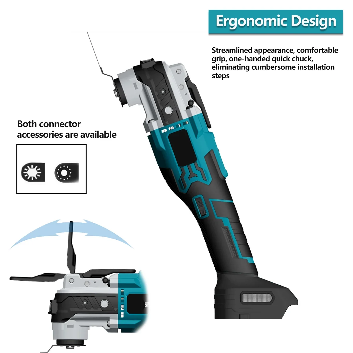 Oscilação sem escova elétrica 6 speed trimmer viu máquina de energia de renovação multi-função para makita 18v bateria