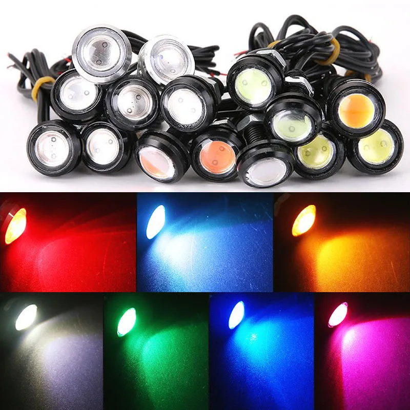 10Pcs Car Mini Navigation Light LED18MM Eagle Eye Light Lightweight Rogue Light Screw Reverse Light Motorcycle Modification