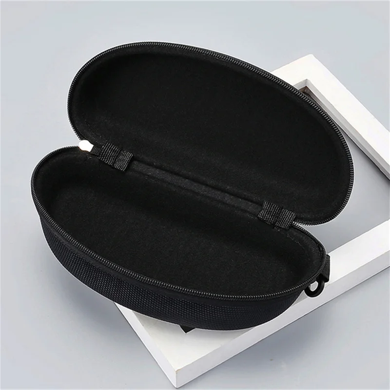 Portable Zipper Sunglasses Case Box Unisex Vintage Black Hard Shell Eyeglasses Protector Eyeglasses Accessories