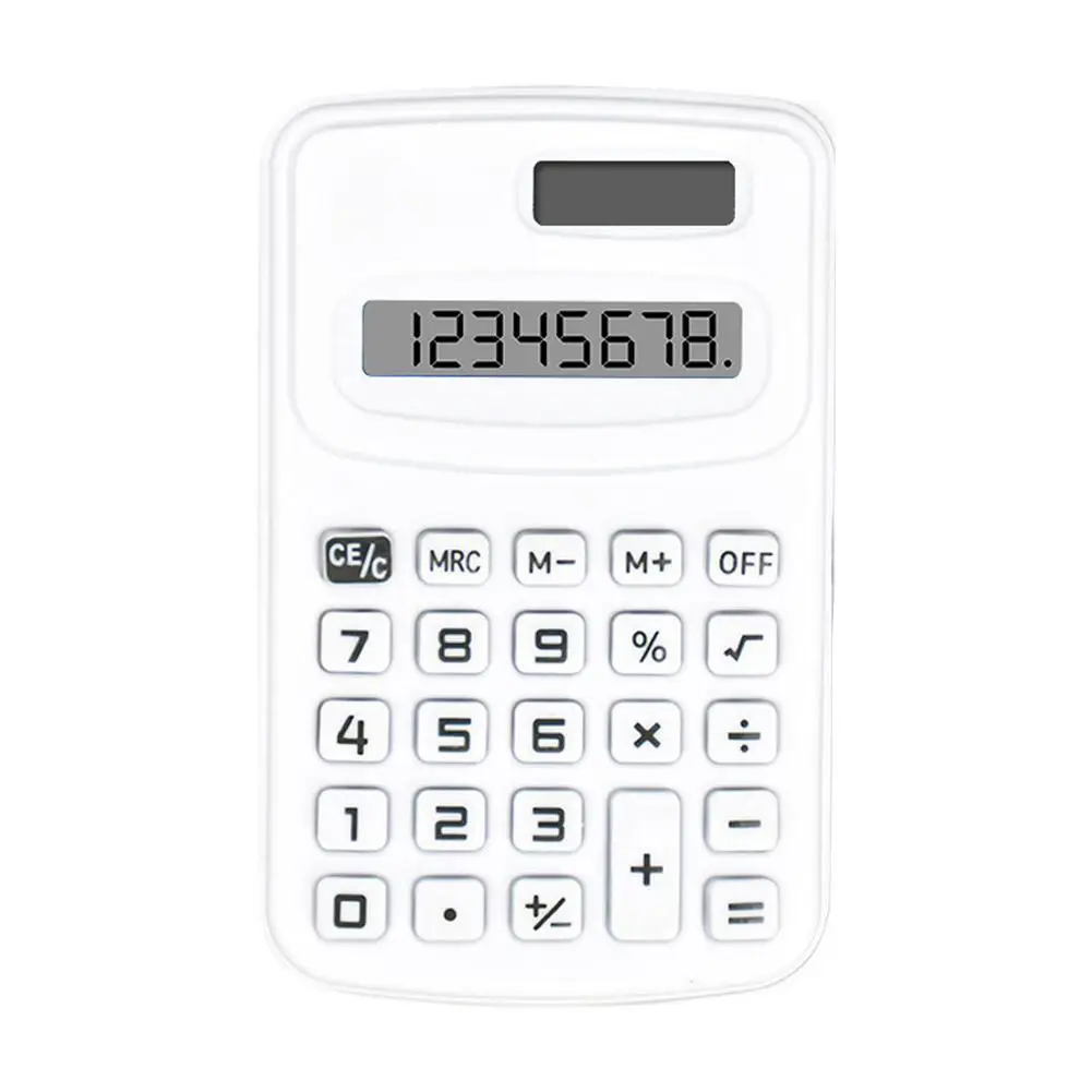 Kleiner Solar-Rechner, tragbarer Taschenrechner, niedlicher 8-stelliger LCD-elektronischer Heimbüro-Rechner für Kinder, Grundschulrechner – Detail 18