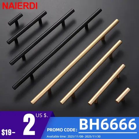 Gold Stainless Steel Door Handle NAIERDI