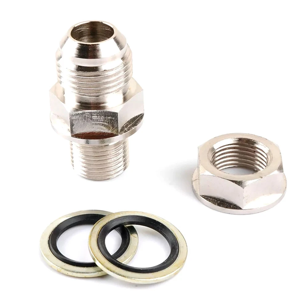AN10 10AN DIY Turbo Universal Use For Oil Pan / Oil Sump Return Drain Adapter Bung Fitting No Weld-X67A