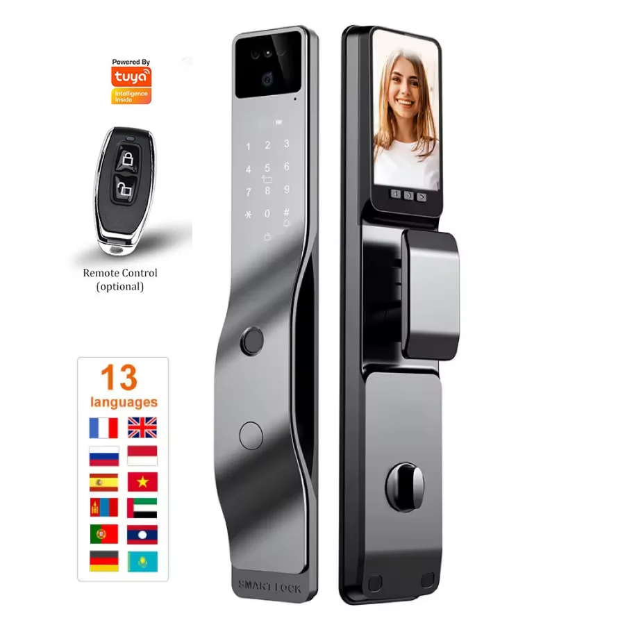 

Automatic fingerprint Lock 3D Recognition Video Call Fingerprint Recognition Smart life tuya wifi app camera digital Door Lock