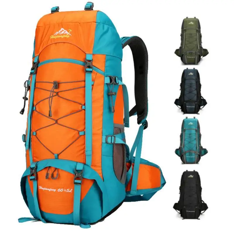 80L Camping Backpack Travel Sport Bag with Shoes Pack Outdoor Climbing Hiking Trekking Rucksack Large Luggage Storage Daypack