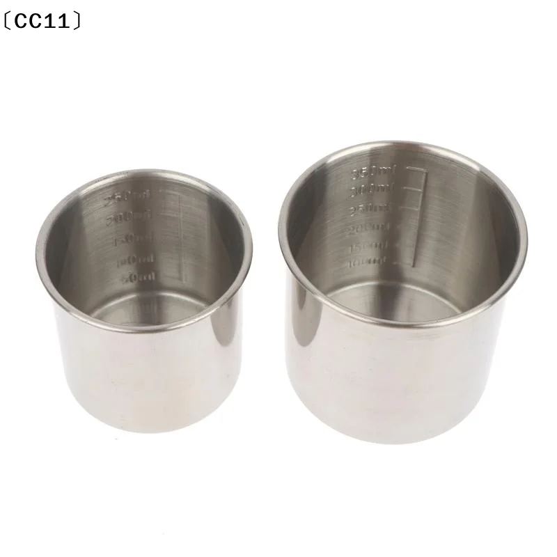250/350ML 304 Stainless Steel Measuring Cup Rustproof Anti-fall Rice Container Cups With Scale Measuring Holder Bar〔CC11〕