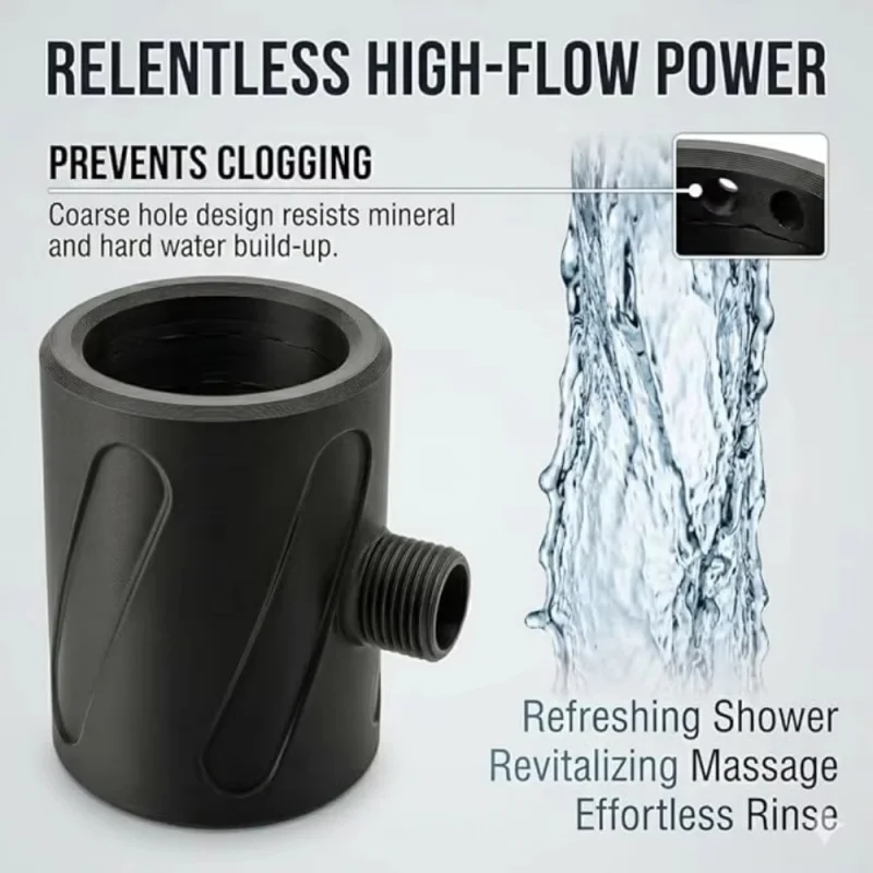 

3D Printed Men Handheld Shower Head High Pressure Spiral Nozzle Flushing Massage Circular Shower Head Shower Accessories 1PC