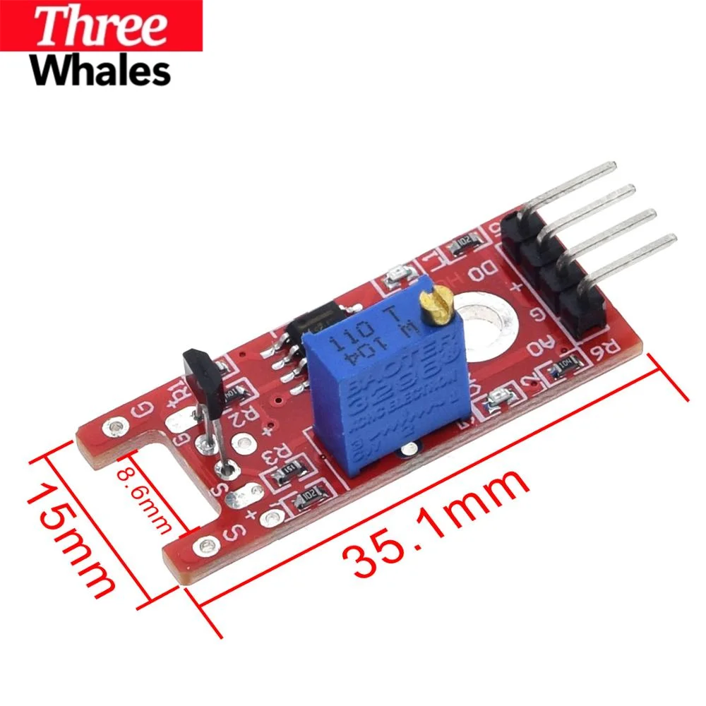 KY-024 4pin Linear Magnetic Hall Switches Speed Counting Sensor Module for arduino DIY Kit