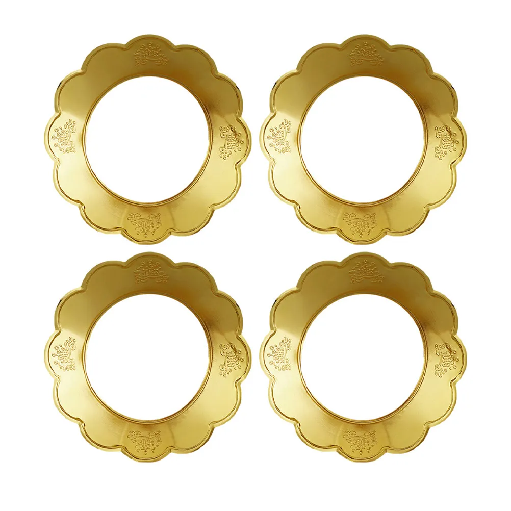 4Pcs Gold-Finished Brass Incense Burner Thickened Stainless Steel Alloy for Home Meditation Yoga Room Altar Spiritual Practice