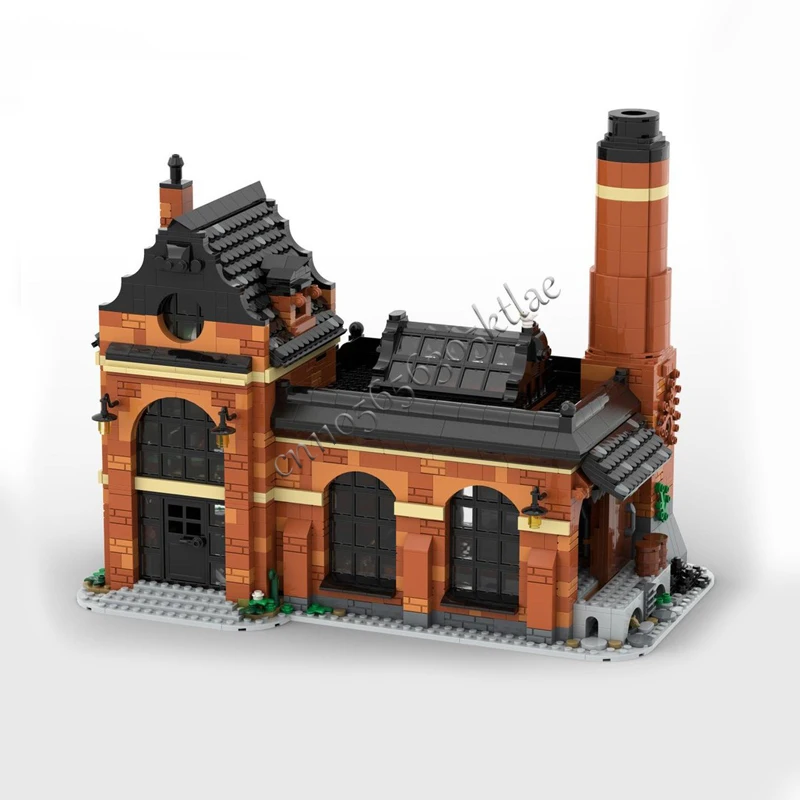 2643 قطعة MOC الإبداعية مدينة عرض الشارع وحدات مصنع الزجاج نموذج العمارة بنة الأطفال لعبة الطوب هدية الكريسماس