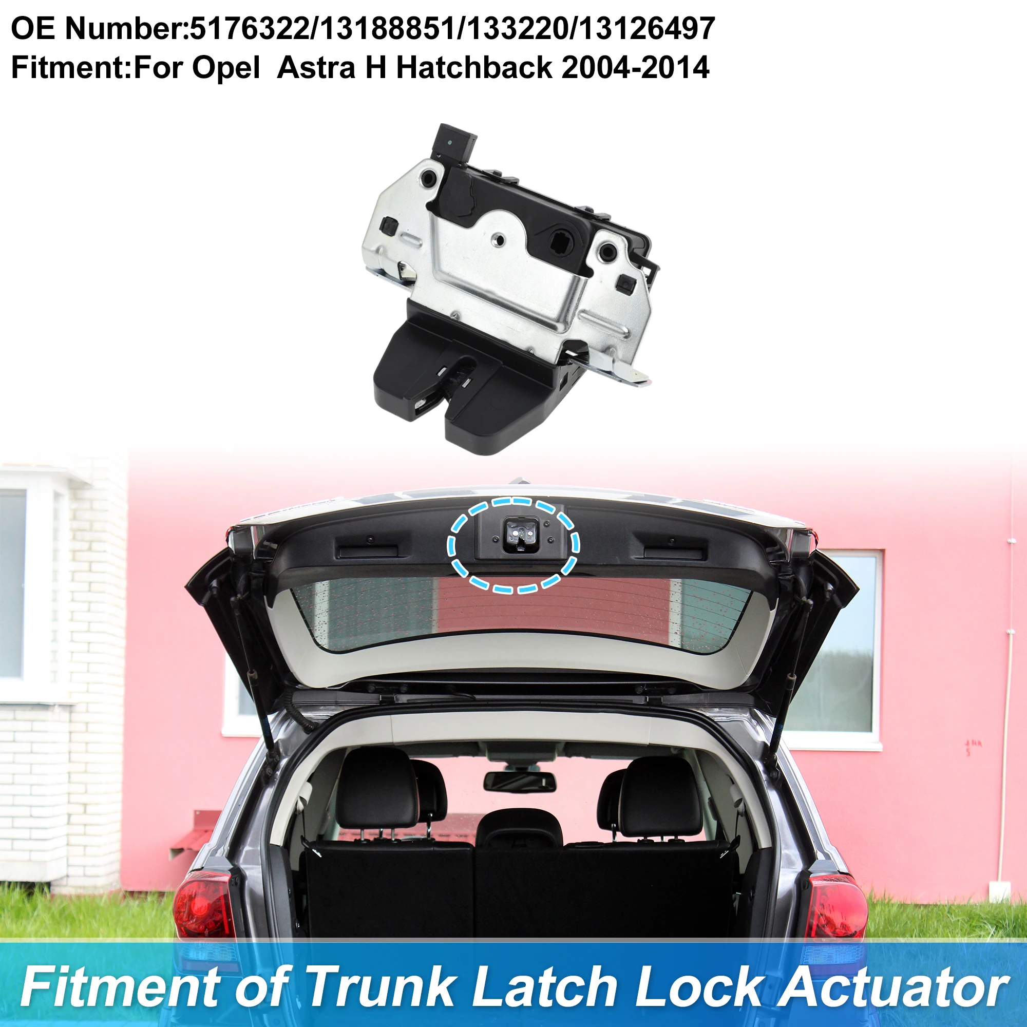 

Привод замка защелки багажника UXCELL для Opel Zafira 2005-2015 No 5176322/13188851