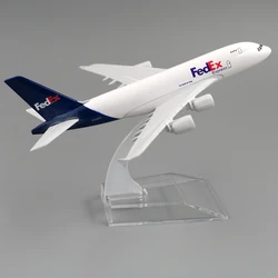 1/400 スケールの航空機エアバス A380 フェデックスエクスプレス 16 センチ合金の飛行機モデルおもちゃ子供子供ギフトコレクション