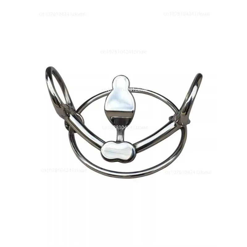 

Stainless Steel Large Ring Gag Bit Iron Horse Racing Chew Tongue Depressor Protection Horse Mouth 12.5CM