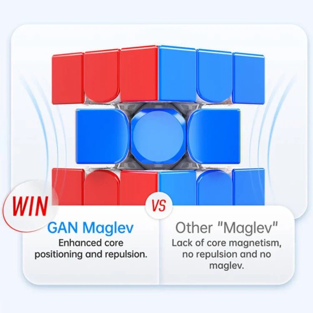 【JudyCube】GAN 356 Maglev UV 3X3X3 Magnetische Magic Speed Cube Stickerloze Professionele Fidget Speelgoed GAN 356 M Cubo Magico Puzzel