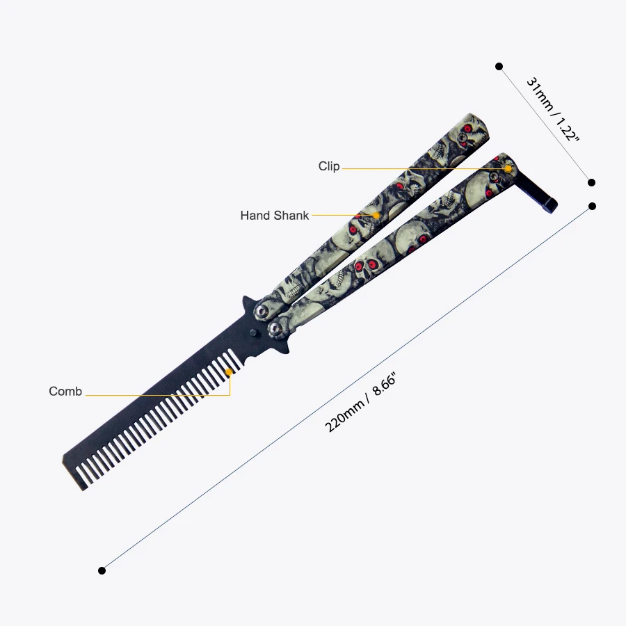 Comb butterfly knife toys, outdoor multi-functional defense tools, gifts to boyfriend husband, CS GO Cosplay sword props