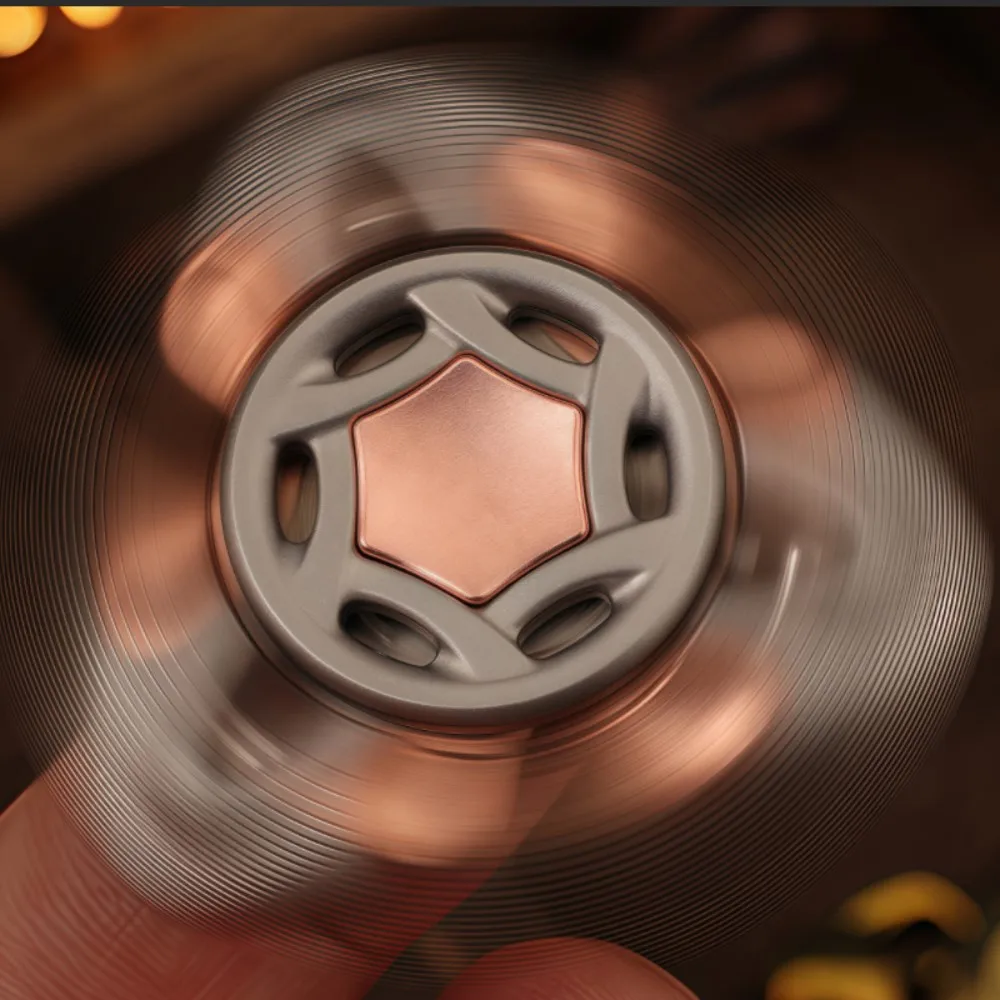 CHIMAGO EDC Macchina in acciaio inossidabile Finitura Fidget Spinner Fidget Toys per adulti Accessori da scrivania Spinner agitati