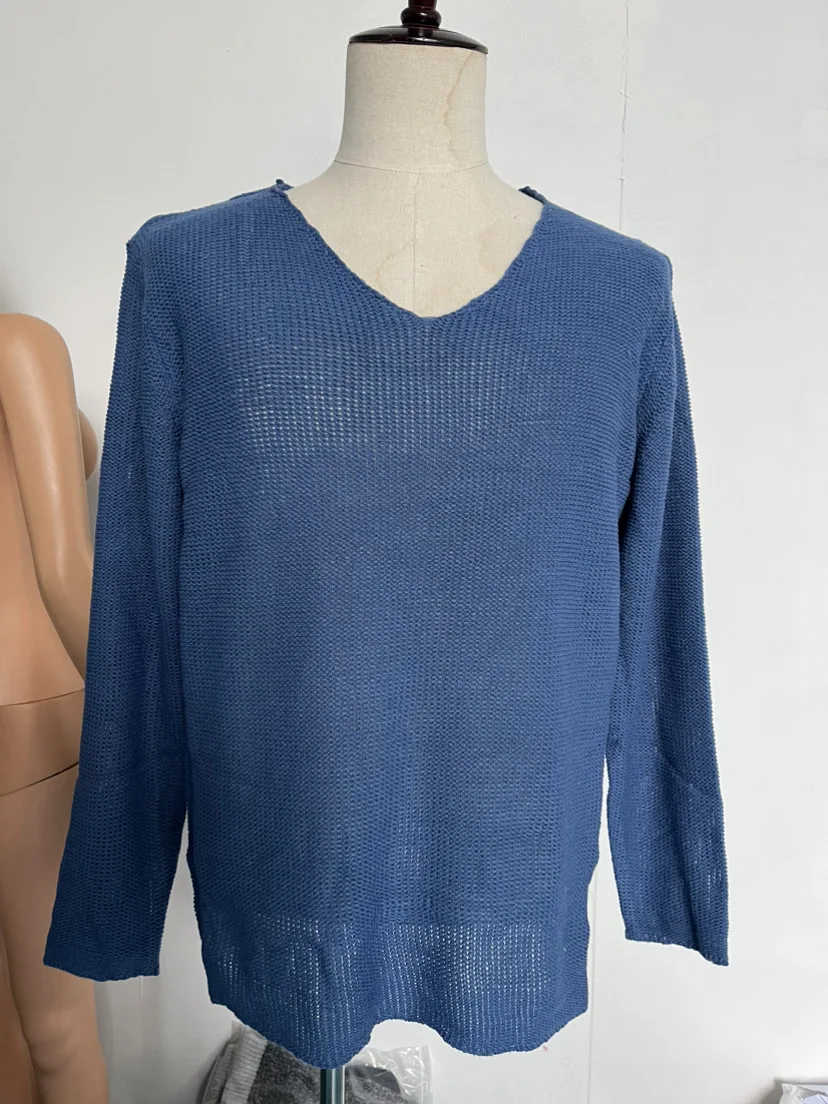 Männer 2025, Winter, übergroßer Pullover, schwerer Strickpullover mit V-Ausschnitt, langärmelig, einfarbig, lässig, warm, lockere Passform, Alltagskleidung, Herren – Detail 8