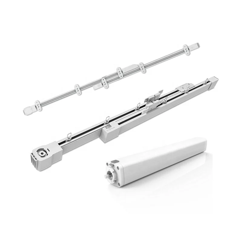 Electric Motorized 4.5m Tuya Smart Curtain Extendable Telescopic Track Set Length Adjustable Curtains Remote Wifi App Control