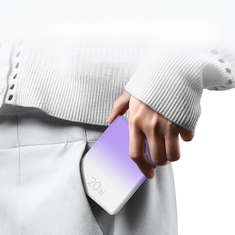 For IPhone Xiaomi  10000mAh Power Bank 20W PD Fast Charge Powerbank Digital Display Portable External Battery Charger