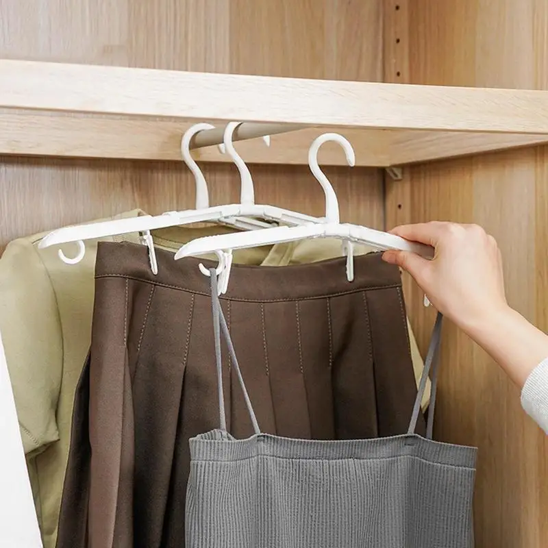 

Folding Clothes Hanger Ergonomic Clothes Drying Rack Foldable Hangers Space-Saving Clothes Drying Rack Anti-Slip Hangers For