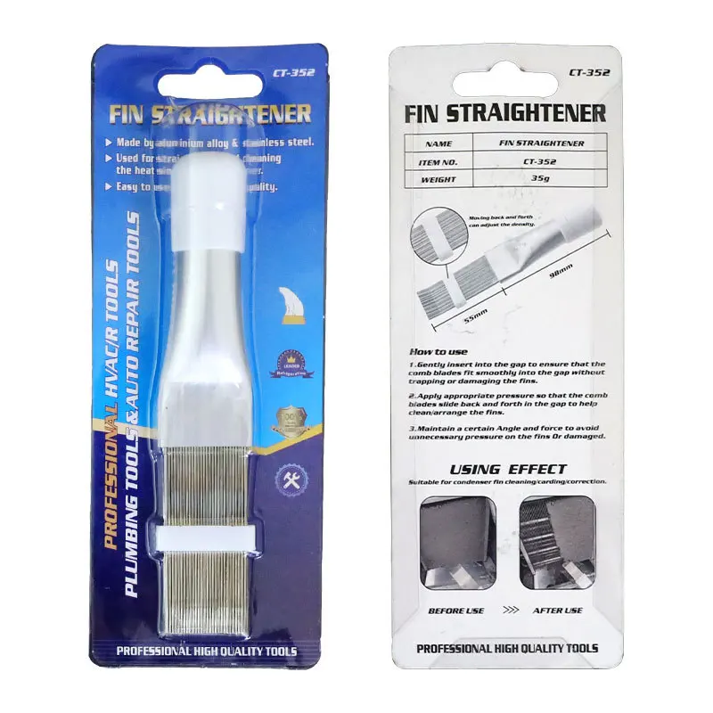 Manual Radiator Fin Comb Tool Stainless Steel Air Conditioner Condenser Brush For Repairing Cleaning Damaged Cooling Fins